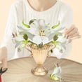 thumbnail image 4 of unbranded Retro Con Florero De Hierro Dorado Para Flores O Artificiales, 4 of 6