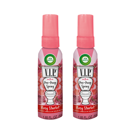 Potpourri Gift - (2 pack) Air Wick V.I.P. Pre-Poop Spray, Rosy Starlet, 1.85oz, 2 Total