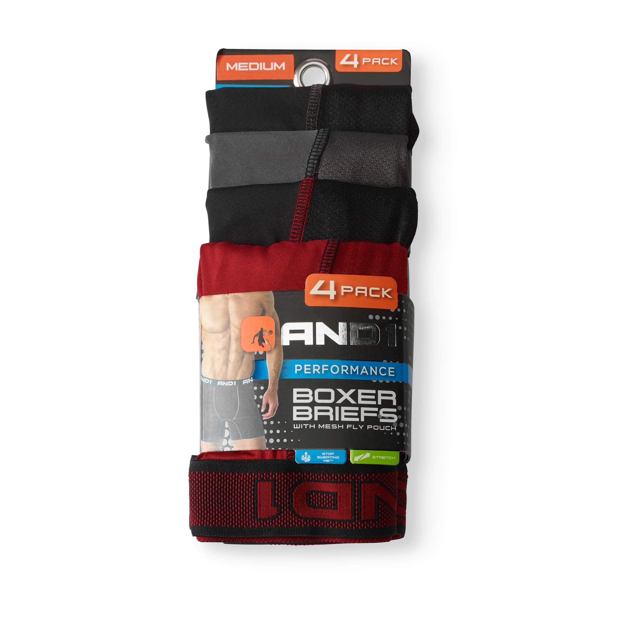 Men's Performance Boxer Briefs with Mesh Fly Pouch, 4-Pack