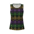 thumbnail image 5 of Goofa Mardi Gra Geometric Printed Womens Workout Tops for Women Sleeveless Yoga Shirts Athletic Running Tank Tops Sleeveless Gym Clothes Workout Apparel-XX-Large, 5 of 9