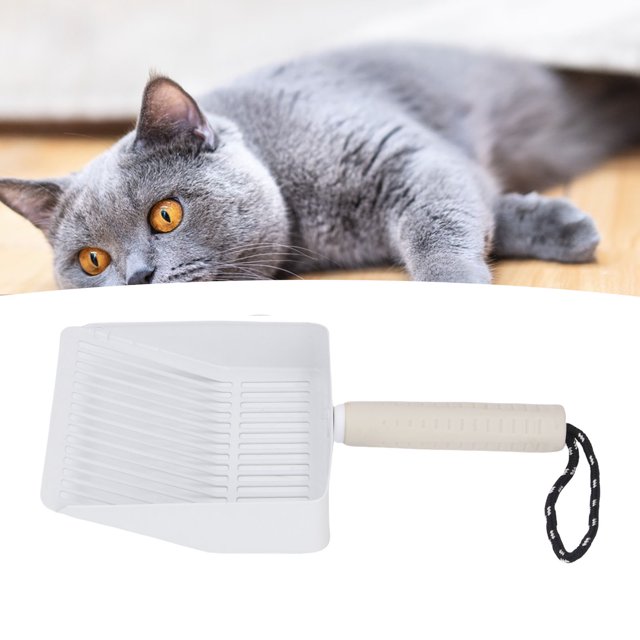 Trousse de Pelle à Litière pour Chat, Pelle à Excréments à Poignée Ergonomique avec Support et Brosse de Nettoyage pour Chat pour Usage Intérieur Extérieur