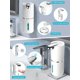 thumbnail image 5 of Dispensador de jabón automático, dispensador de jabón espumoso sin contacto de 400 ml con volumen de espuma ajustable en 4 niveles, dispensador de jabón de manos eléctrico recargable montado en la, 5 of 7
