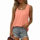 thumbnail image 2 of Camisetas Sin Mangas para Mujer, Conjuntos de Verano 2025, Blusas Casuales con Cuello Cuadrado, Color Rosa, Talla S, 2 of 5