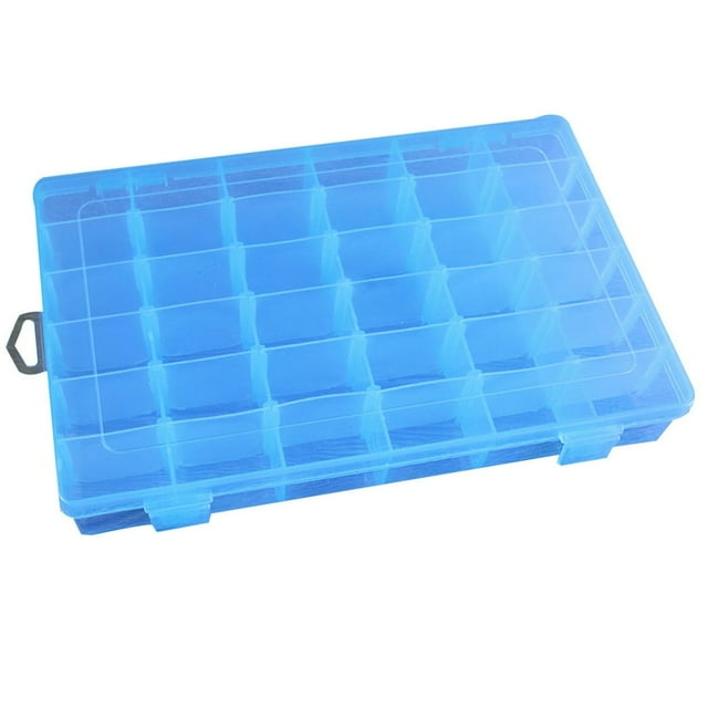 36 Compartments Plastic Storage Box Jewelry Rhinestone Beads Storage Case Earrings Organizer Container Small Accessories Organizer 36 Grids Jewelry Box