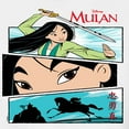 thumbnail image 3 of Disney Mulan - Comic Strips Warrior - Juniors Cropped Cotton Blend T-Shirt, 3 of 5