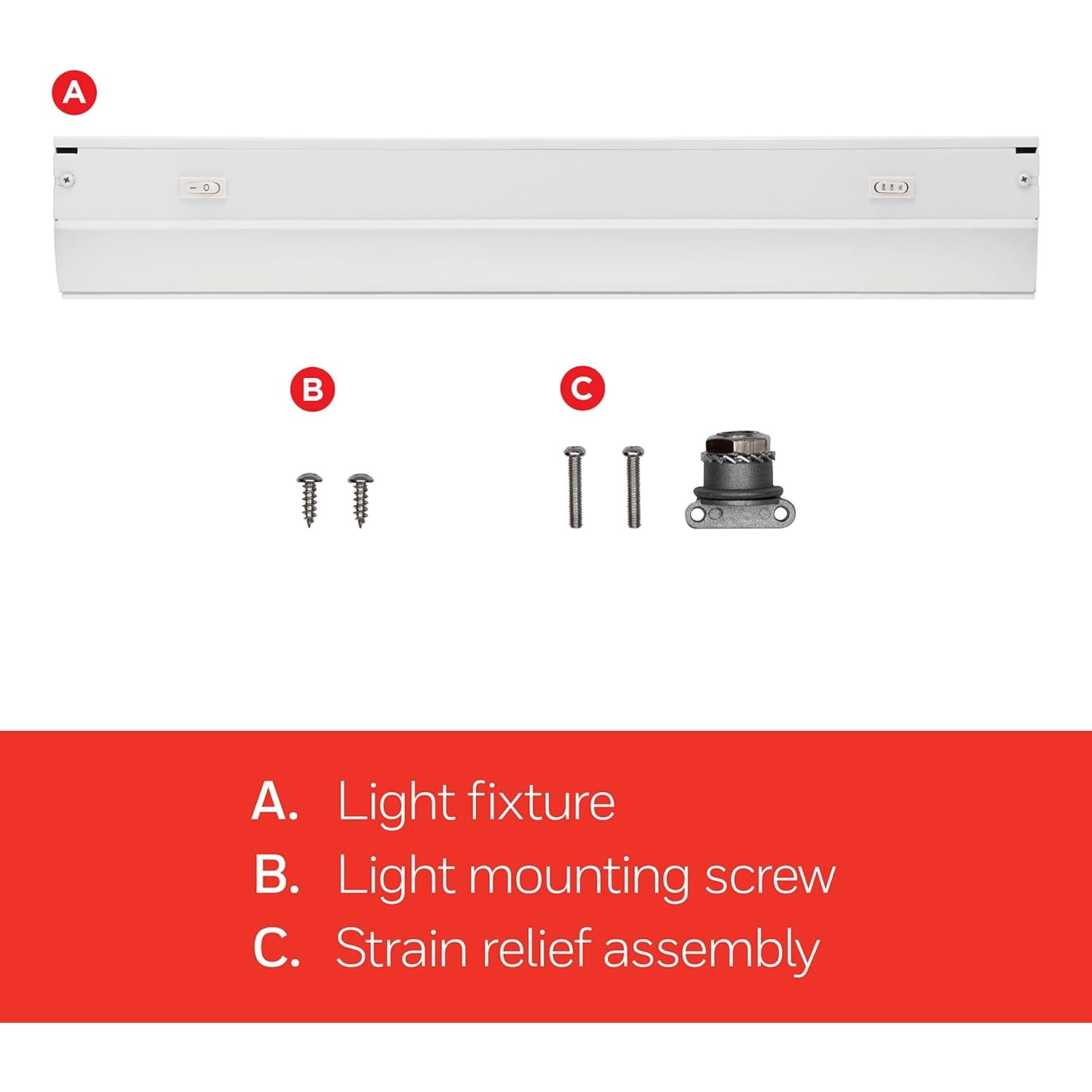 24 inch Hardwired Under Cabinet Lights, 3 Color Settings - 2700K/4000K/5000K - Warm White, Cool White, and Daylight, Under Cabinet Lighting, Dimmable Under Counter Lights for Kitchen, 45368