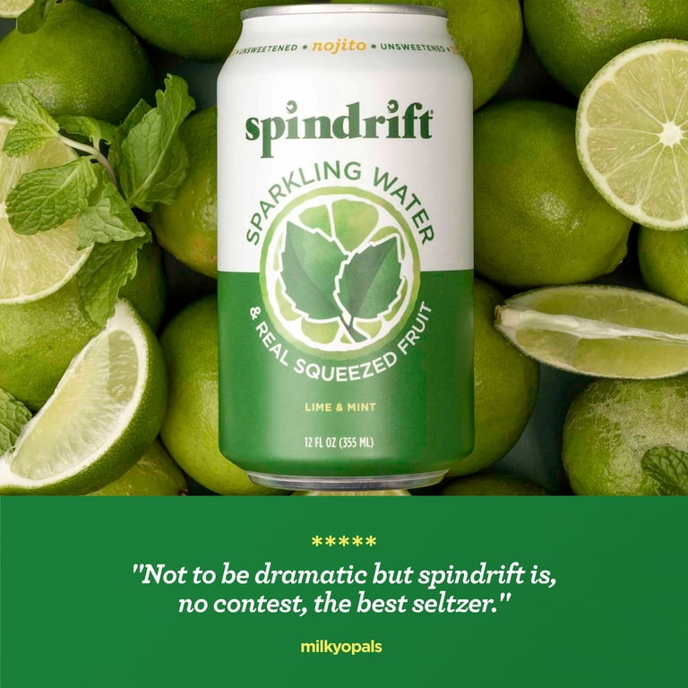 Spindrift Nojito Lime and Mint Sparkling Water, 12 fl oz, 8 Pack photo 5
