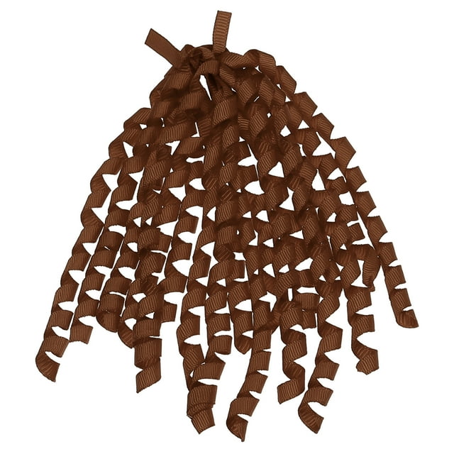 Unique Bargains 12 Count 6' Large Curly Bows for Gift Wrapping Curling Ribbon with Self Adhesive for Gift Wrap, Brown