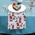 thumbnail image 4 of Cloth Napkins Christmas Gnomes Soft Comfortable Napkins 4 Pack for Family Dinners Weddings Cocktail Kitchen Banquet Decorative Washcloths, 4 of 6