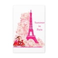 thumbnail image 4 of Pink Eiffel Tower Couple On Scooter Paris France Canvas Artwork Breathtaking French City for Home Decor Ready to Hang, 4 of 18