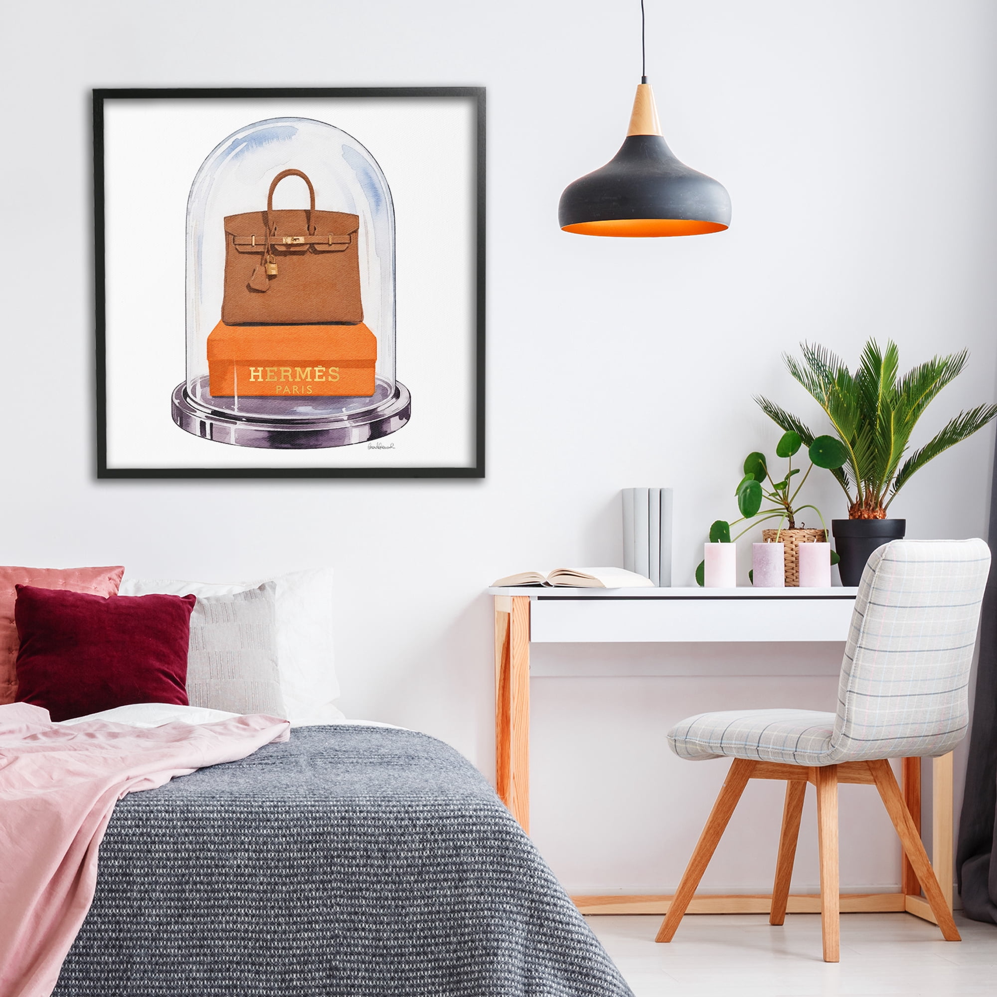 Stupell Industries Luxury Handbag Dome Black Framed Giclee Art, design by Amanda Greenwood