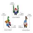 thumbnail image 3 of Funny Garden Gnome Decorations - Cute Hanging Dwarf Ornaments for Flower Pots, Outdoor Resin Statues to Attract Birds, Durable Weatherproof Yard Art for Balcony & Garden Decor, 3 of 7
