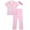 Pink Hearts, variant on dELiA*s Girls' Pajama Set - 2 Piece Button Down Sleepwear Pajamas for Girls with Spa Headband (4-12)