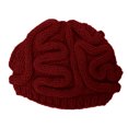 thumbnail image 1 of Gorro tejido Funny Brain - Gorro de invierno con diseño cerebral único, tamaño unisex adulto 22-23,6 pulgadas de circunferencia de cabeza, peso 140g para actividades al aire libre, 1 of 2
