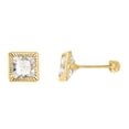 thumbnail image 1 of Broqueles Cuadro Bisel Diamantada 5x5 Oro De 10 K Joyeria M De Leon Broqueles Cuadro Bisel Diamantada, 1 of 2