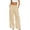 W10-Khaki, variant on Womens Pants Empire Waist Trousers Straight Leg Relax Fit Slacks Trend Wear Navy Xl