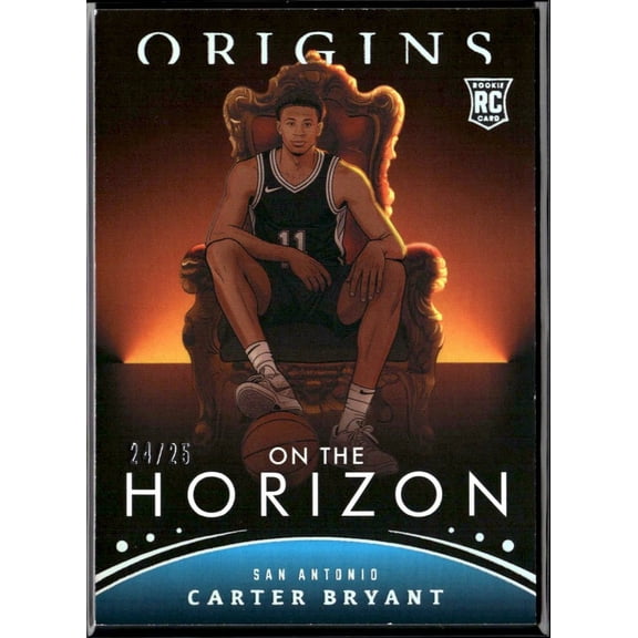 Collectible 2026 Panini Origins Basketball Carter Bryant #7 24/25 RC San Antonio Spurs Rookie