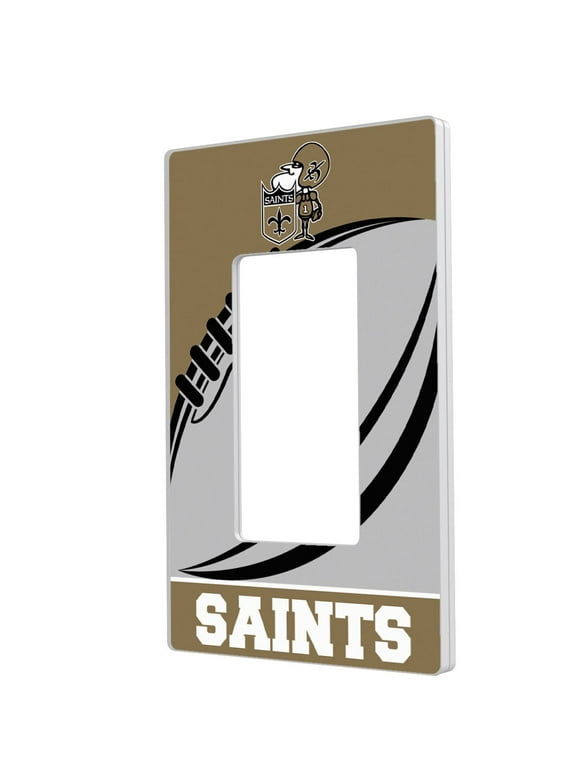 New Orleans Saints Passtime Design Single Rocker Lightswitch Plate