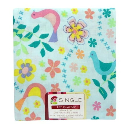 Creative Cuts 18" x 21" Fat Quarter Assorted Blue Novelty Fabric, 1 Each