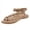 Khaki, variant on Women Floral Falt Sandasl Toe Ring Dressy Summer Shoes Arch Support Outdoor Casual Beach Slides for Vacation Brown Size 8