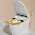 thumbnail image 2 of ​Zipper Toilet Seat Cover, 4-Seasons Universal Easy Install Stretchable Toilet Seat Cushion with Embroidery Design, for Most Standard Toilets​​(Yellow), 2 of 6