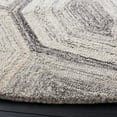 thumbnail image 3 of SAFAVIEH Abstract Benton Geometric Wool Area Rug, Natural/Gray, 6' x 6' Round, 3 of 11