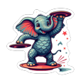 thumbnail image 6 of cartoon Elephant Stickers, Waterproof Elephant Sticker for Water Bottle Laptop Phone Cases Planner Skateboard Luggage Helmet Party Favor Decor, Ideal for Adults Teens Teacher Rewards, 6 of 9