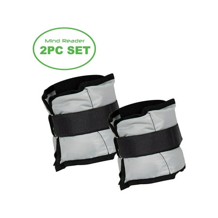 Mind Reader 2 Pack Three pound ankle weights - Gray