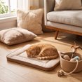thumbnail image 4 of Woven Fabric Pet Mat Scratch Resistant Pull Proof Washable All Seasons Quilted Padding Non Slip for Cats Small Dogs Crate Floor Furniture, 4 of 6