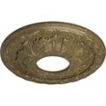 thumbnail image 3 of Ekena Millwork 11 3/8"OD x 3 5/8"ID x 1 1/8"P Leaf Ceiling Medallion (Fits Canopies up to 4 3/4"), Hand-Painted Mississippi Mud Crackle, 3 of 7