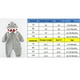 thumbnail image 4 of Newborn Infant Baby Boy Girl Clothes Shark Romper Hooded Cotton Warm Jumpsuit, 4 of 6