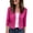 Hot Pink, variant on Cropped Knit Cardigan for Women Open Front 3/4 Sleeve Casual Short Sweater Shrug