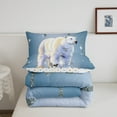 thumbnail image 5 of Polar Bear Queen Comforter Set White Sequin Fluid Art Down Comforter,Crystal Diamond Bedding Sets,Polar Animals Duvet Insert Coastal Creature Room Decor, 5 of 7