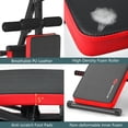 thumbnail image 4 of Demifill Multi-function Sit Up Bench, Adjustable Weight Bench with 5 Positions, Adjustable Sit Up Bench with LCD Monitor, Foldable Workout Bench for Home Gym Fitness & Strength Training, Red, 4 of 7