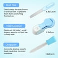 thumbnail image 6 of Bexikou Baby Healthcare and Grooming Kit,Newborn Essentials Nursery Care Set with Toothbrush Nail Clipper File Nose Cleaner Nasal Aspirator -9 in 1 Baby Item for Infant Toddlers(Blue), 6 of 8