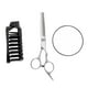thumbnail image 3 of Juego de herramientas profesionales para cortar el cabello en casa, tijeras de corte de pelo con peine de belleza plegable para viajes y bricolaje con aumento de 3X y succión. Negro, 3 of 9