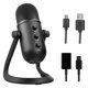 thumbnail image 2 of Micrófono condensador de con cable cardioide profesional, micrófono Vocal de escritorio para fiestas de bodas con soporte para altavoz, escenario, para Android perfke Estudio USB PC Micrófono, 2 of 7