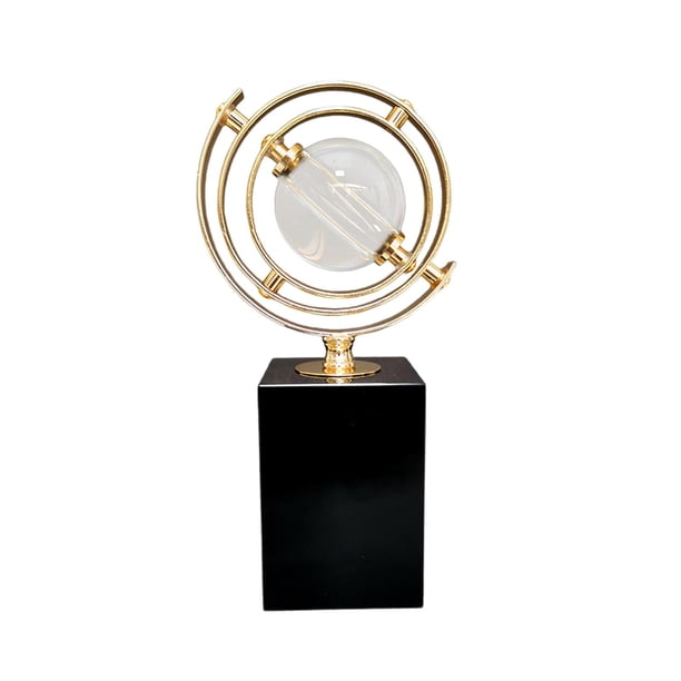 Escultura de globo geométrico para sala de estar, apartamento y hotel. Altura 23cm