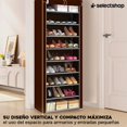 thumbnail image 3 of Zapatera De 9 Niveles Closet Plegable para Calzado Y Prendas De Vestir Estante Organizador Ajustable Armario Multiusos Mueble Rack Apilable Recamara, 3 of 7