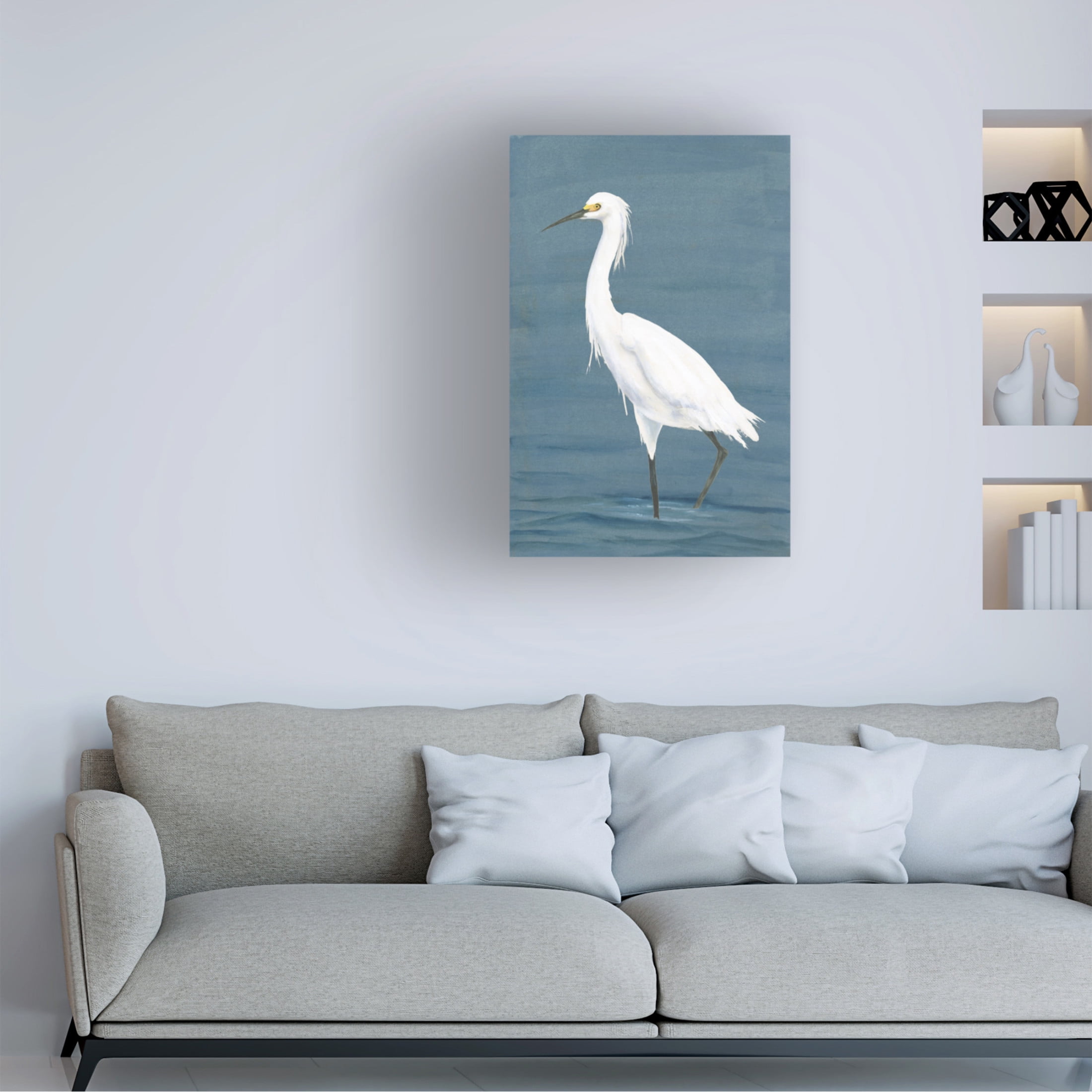Trademark Fine Art Michael Willett  Wading Egret II Canvas Wall Art