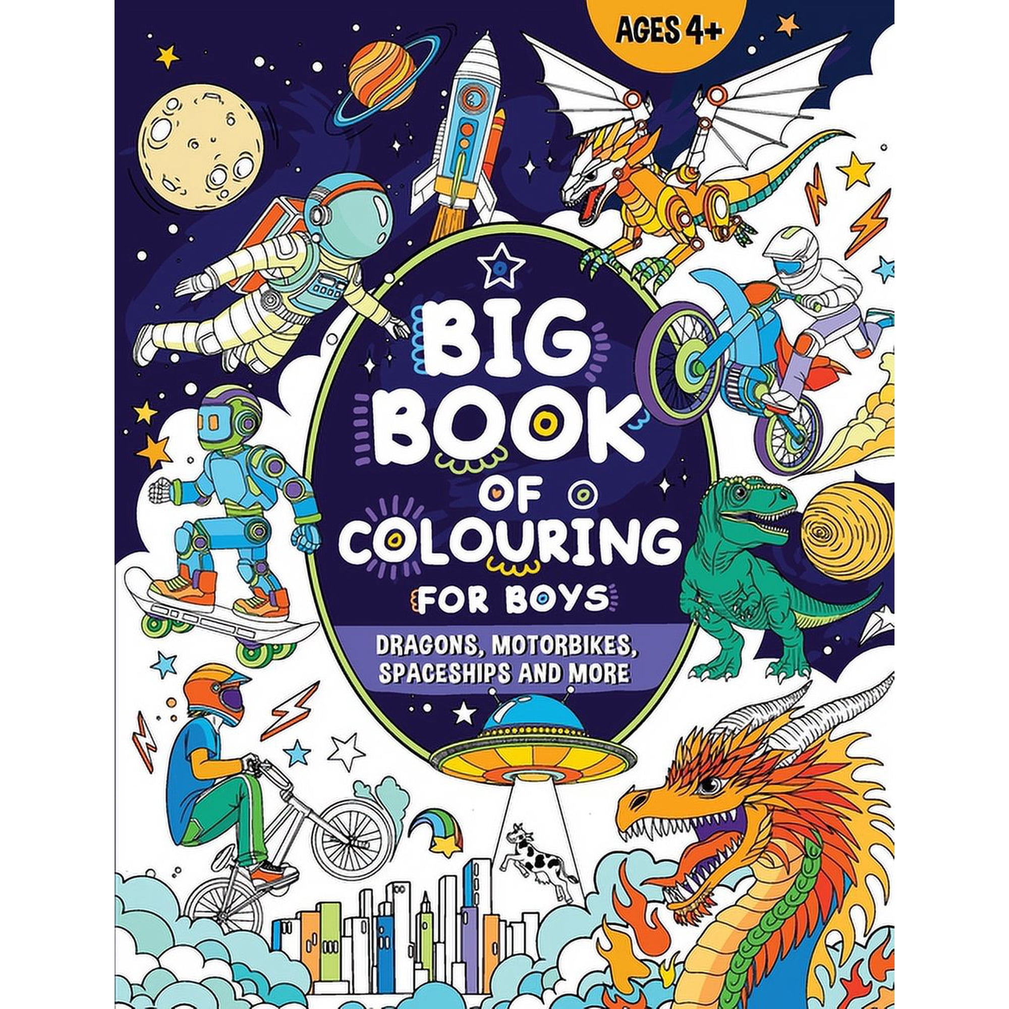 Big Book of Colouring for Boys: For Children Ages 4+, (Paperback)