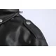 thumbnail image 4 of Chaqueta de cuero PU para hombre, abrigo ajustado a la moda, cuello vuelto, ropa de calle, 4XL, 4 of 5