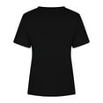 thumbnail image 3 of MIUOWANP Women's T-Shirts Loose Fit Solid Color Round Neck Raglan Sleeve with Pocket Pullover Size L(8)Black, 3 of 8