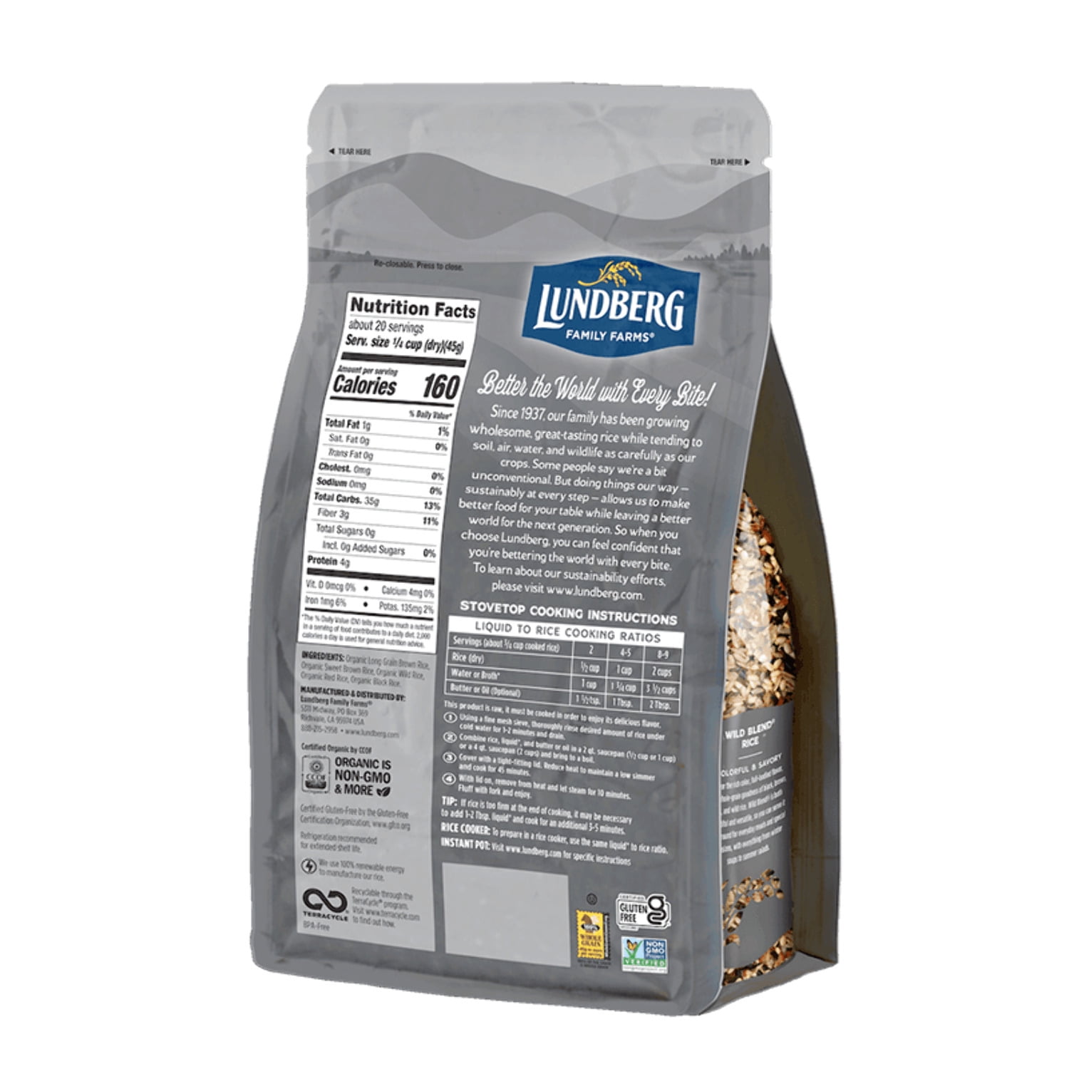 Lundberg Family Farms Organic Wild Blend® Rice - 6 ct
