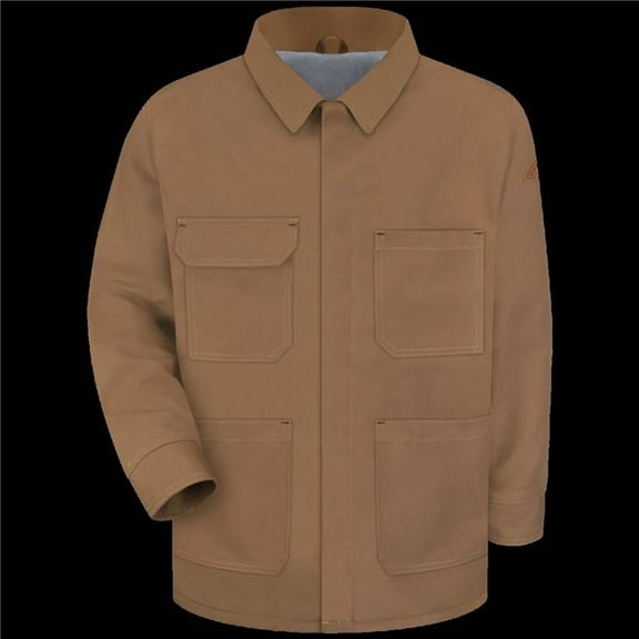 Bulwark JLC6BD-LN-L Excel FR ComforTouch Flame Resistant Linemans Coat, Brown Duck - Large - Long