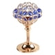 thumbnail image 1 of Soporte de candeliere de mosaico, candeliere de cristal chapado en oro, soporte de lámpara de té para de Navidad, comedor, decorativo de 8cmx8cmx16cm, 1 of 7