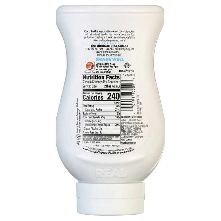 Coco Real Gourmet Cream Of Coconut Drink, 16.9 Fluid Ounce, Pack