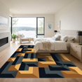 thumbnail image 3 of ODIKA 4x6 Machine Washable Non-Slip Area Rug, Geometric Black High Traffic Rug, Black, 1298460, 3 of 7