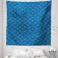 thumbnail image 1 of Blue and White Tapestry, Abstract Nautical Pattern with Hand Drawn Style Seashells Spiral Mollusk, Fabric Wall Hanging Decor for Bedroom Living Room Dorm, 5 Sizes, Blue and White, by Ambesonne, 1 of 1