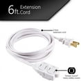 3Outlet Extension Cord with Multiple Outlets 6 Ft Extension Cord Power